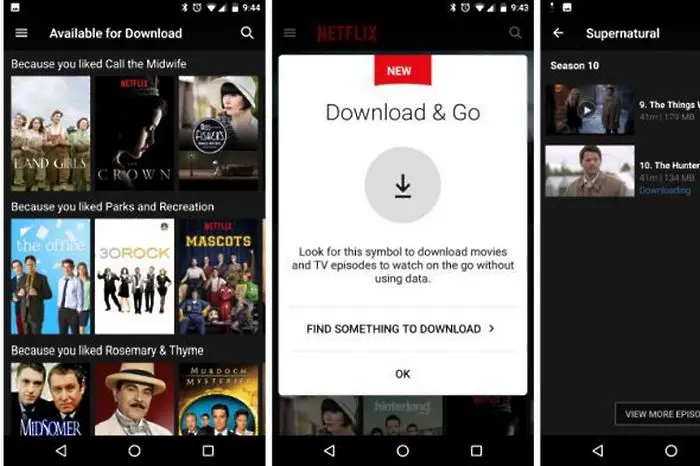 Netflix вече позволява и сваляне на филми - на телефона