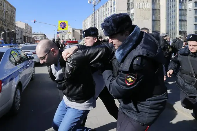Алексей Навални арестуван на митинг в Москва