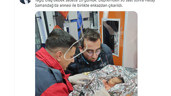 Десетдневно бебе и майка му бяха спасени от развалините 90