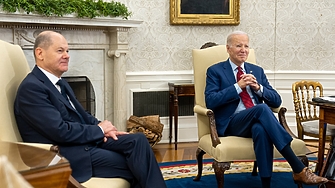 Президентът на САЩ Джо Байдън и германският канцлер Олаф Шолц