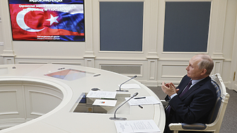 Дистанционно президентите на Турция и Русия Реджеп Тайип Ердоган и Владимир