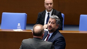 Лидерите на Продължаваме промяната Демократична България Христо Иванов и Кирил Петков