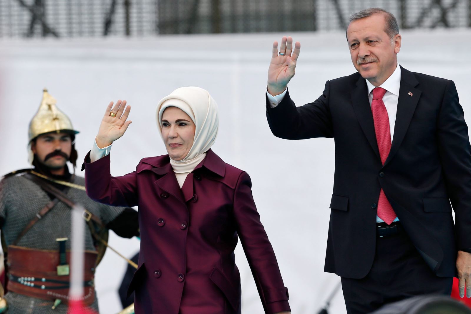 Турският президент Реджеп Тайип Ердоган и съпругата му Емине са