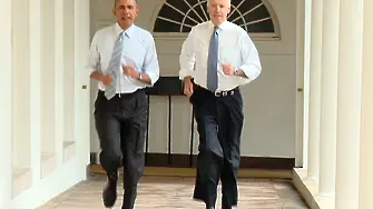 Обама и вицето му тичат за здраве около Белия дом