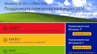 Три дни до края на Windows XP