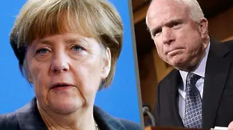 Маккейн: Поведението на Меркел напомня равнодушието срещу Хитлер
