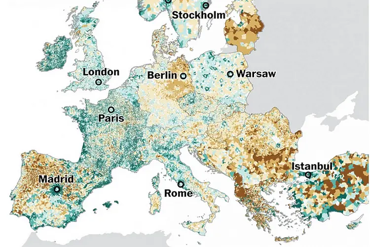 Къде населението на Европа расте и къде намалява (карти)