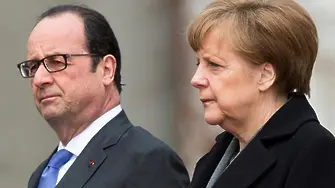 В Елисейския дворец: Оланд и Меркел търсят общ отговор на терора