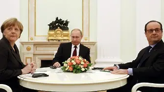 Меркел, Оланд и Путин пак си говориха за Донбас