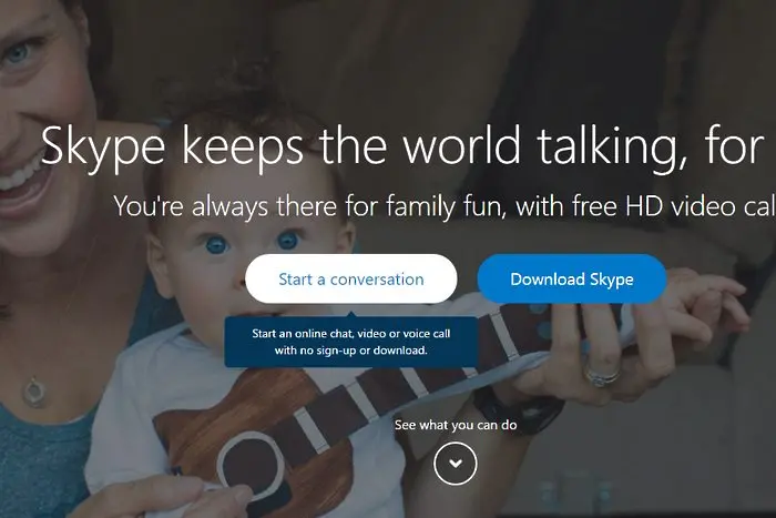 Skype.com стана отворен чат