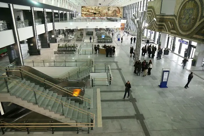 Временен кризисен център на софийската Централна жп гара