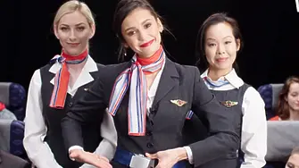 Нина Добрев стюардеса в авиолиния Bulg-Air-a