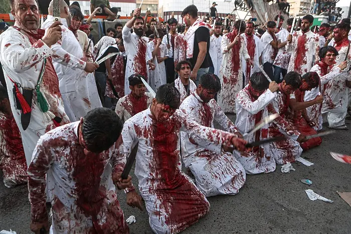 31 гинат в традиционен шиитски ритуал в Ирак