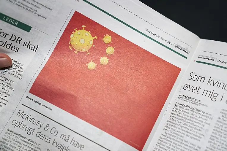 Датска карикатура с коронавирус ядоса Китай