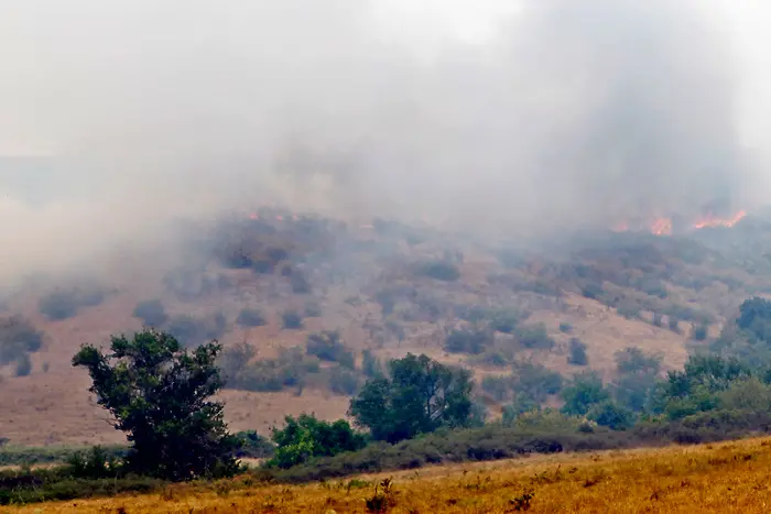 Евакуират села заради пожара в Тополовградско и Свиленградско