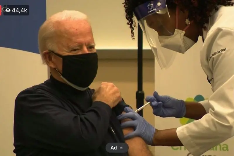 Джо Байдън се ваксинира по телевизията (ВИДЕО)