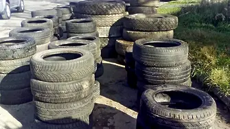 Столична община събра 1100 стари гуми