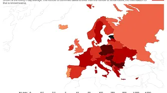 COVID картата на България - в черно и червено (ГРАФИКИ)