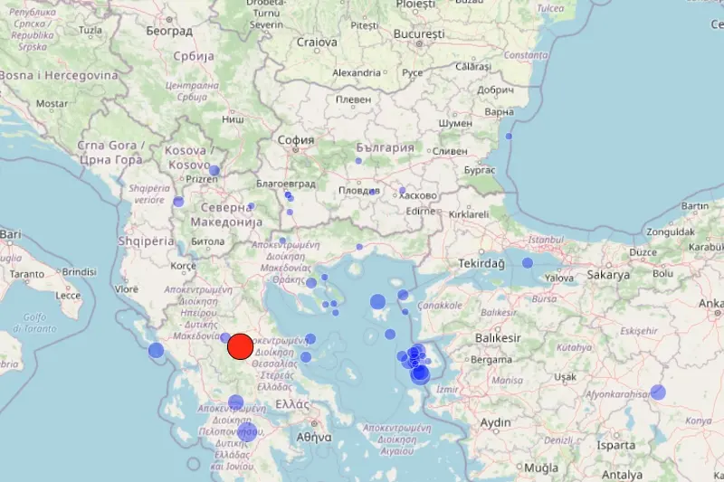 Земетресение бе усетено в България