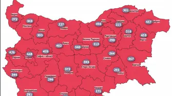 COVID картата на България: тенденцията е надолу