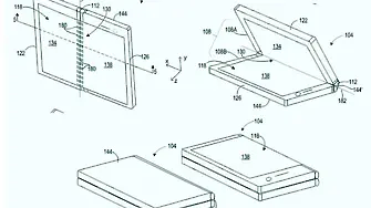 Microsoft патентова гъвкав екран, сгъващ се в двете посоки