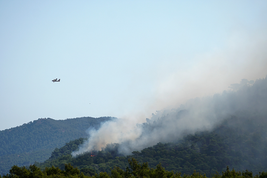 Няколко големи пожара бушуват в Гърция