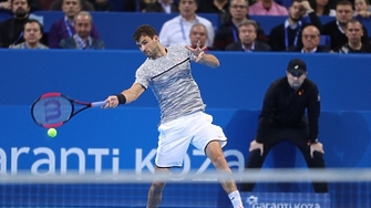 Най добрият български тенисист Григор Димитров вече тренира в зала София