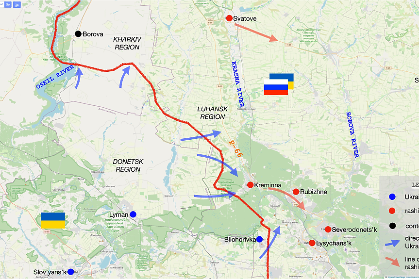 Украйна с големи пробиви в Донецк, Харков и Херсон (КАРТИ)