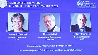 Нобеловата награда за химия отиде при Каролин Бертоци Мортън Мелдал