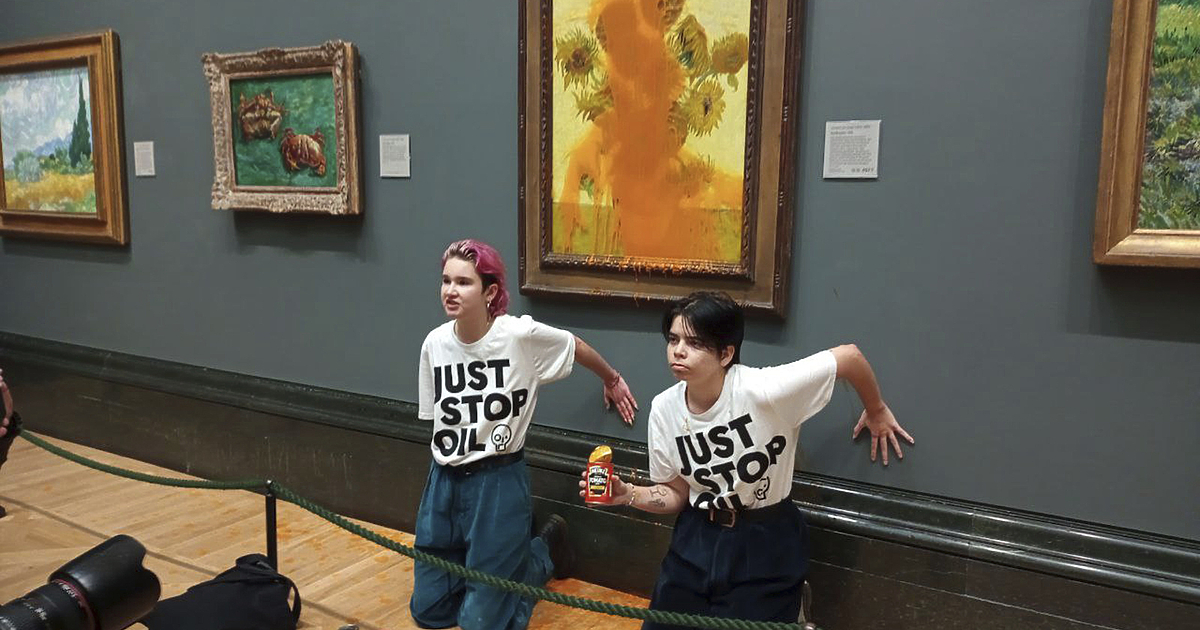 Една от картините на цикъла на Ван Гог Слънчогледите (1888)