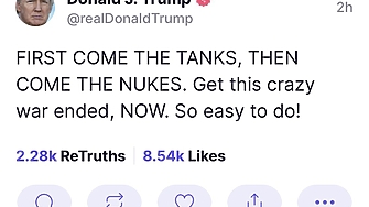 Първо танкове после идва ядреното оръжие Прекратете тази луда война веднага
