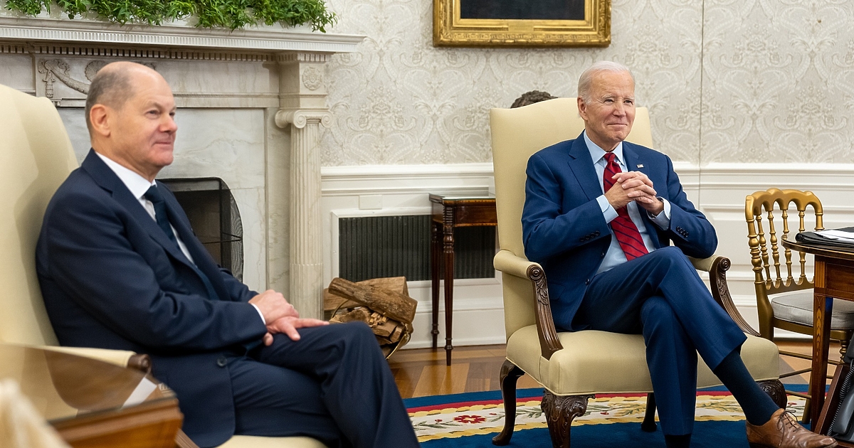 Президентът на САЩ Джо Байдън и германският канцлер Олаф Шолц