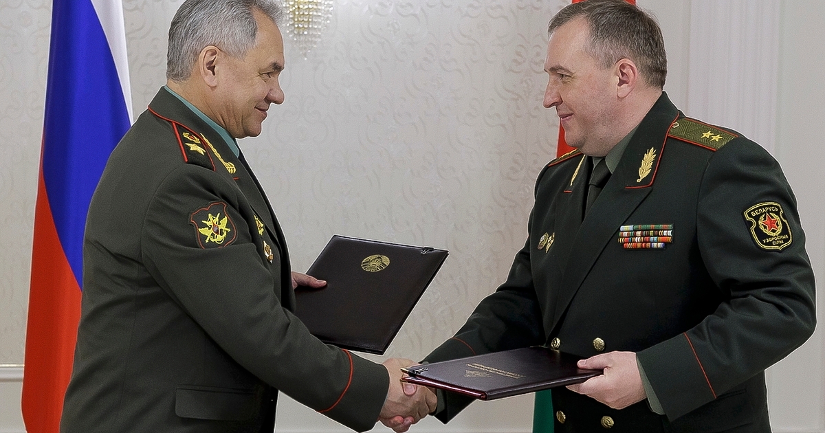 Министрите на отбраната на Русия и Беларус, Сергей Шойгу и
