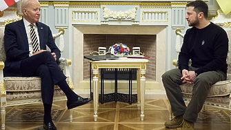Президентът на САЩ Джо Байдън и украинският лидер Володимир Зеленски