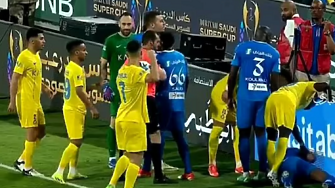 Кристиано Роналдо предизвика грозни сцени и получи червен картон на