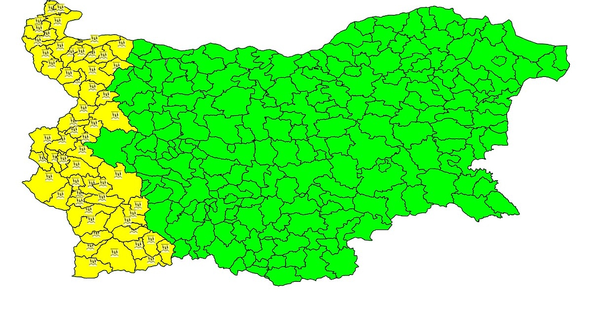 Атмосферното налягане е по-ниско от средното за месеца и ще
