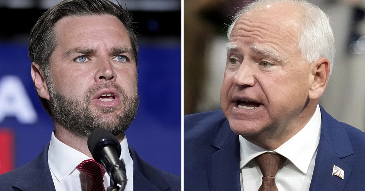 Републиканецът Джей Ди Ванс и демократът Тим Уолз днес ще