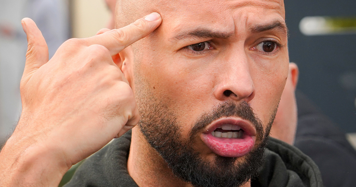 Придружавани от петима телохранители, братята Андрю и Тристан Тейт се явиха