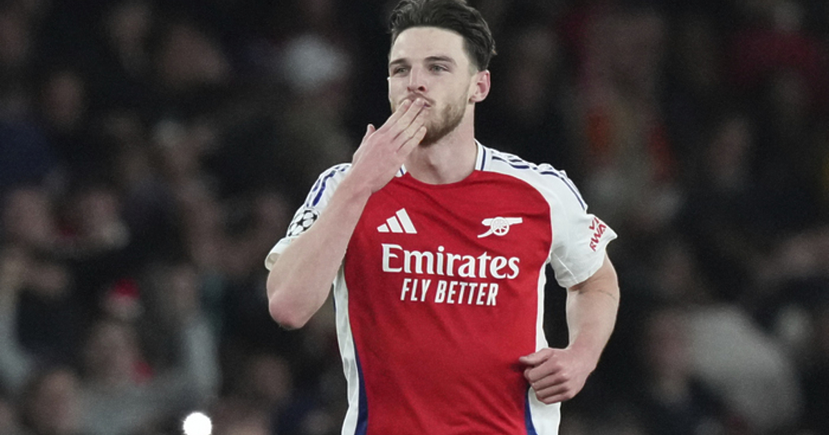 Винаги има първи път!Поредният пример е Деклан Райс от Арсенал“.