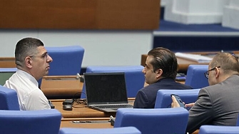 Съпредседателите на Да  България Ивайло Мирчев и Божидар Божанов които са