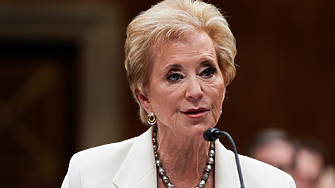 Американският президент Доналд Тръмп и министърката на образованието Линда Макмеън