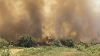 Пожар избухна днес следобед в местността Мумнево край Свиленград Огънят