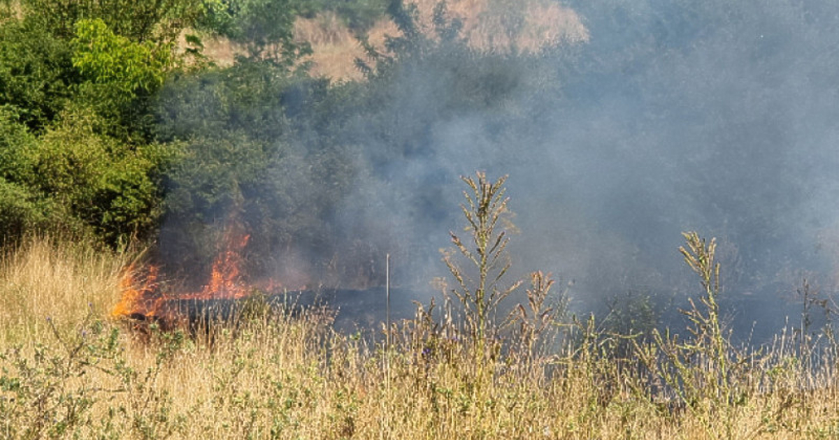 Заради пожар е затворен пътят София-Варна, при пътния възел Боаза