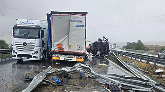 За тежък инцидент на изход на София по магистрала Хемус съобщават