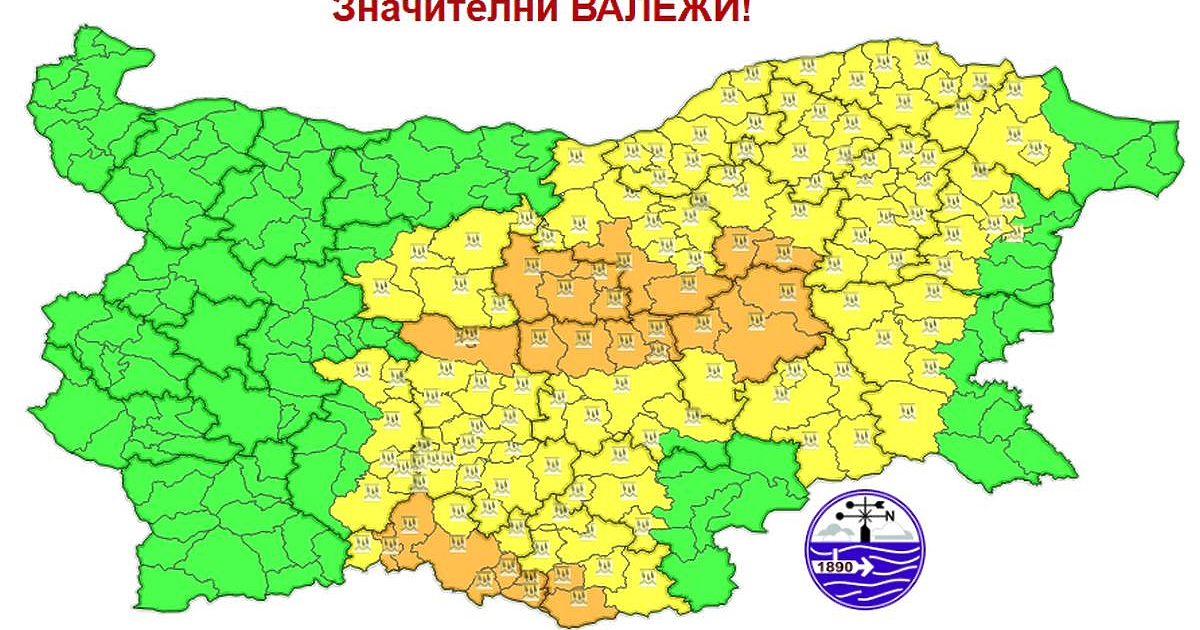 Днес ще остане облачно с валежи от дъжд. На повече