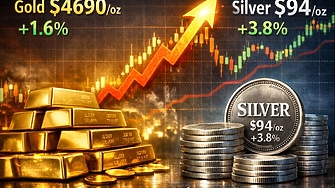 Цените на златото и среброто скочиха рязко до нови исторически