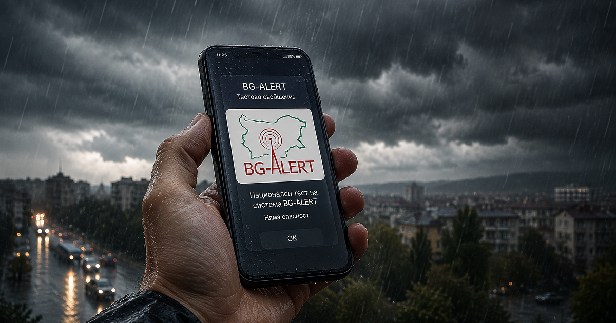 Национален тест на системата BG-ALERT ще бъде проведен днес между